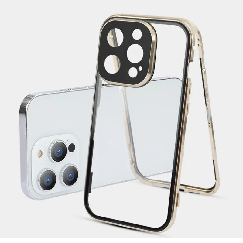 📱 Luxury Glass Screen Phone Case – Ultimate Protection with Style