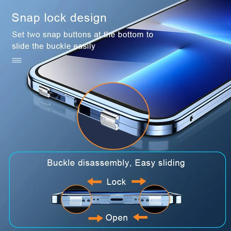 📱 Luxury Glass Screen Phone Case – Ultimate Protection with Style