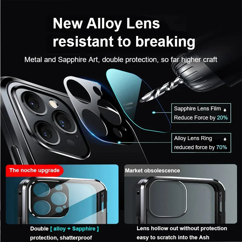 📱 Luxury Glass Screen Phone Case – Ultimate Protection with Style