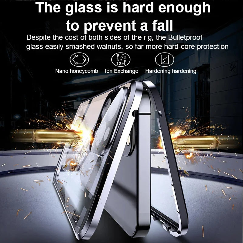📱 Luxury Glass Screen Phone Case – Ultimate Protection with Style