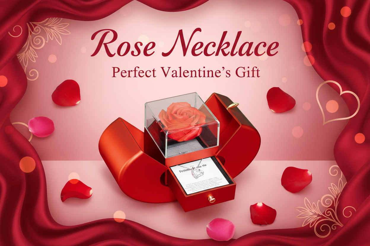 Rose Necklace - Perfect Valentine's Gift